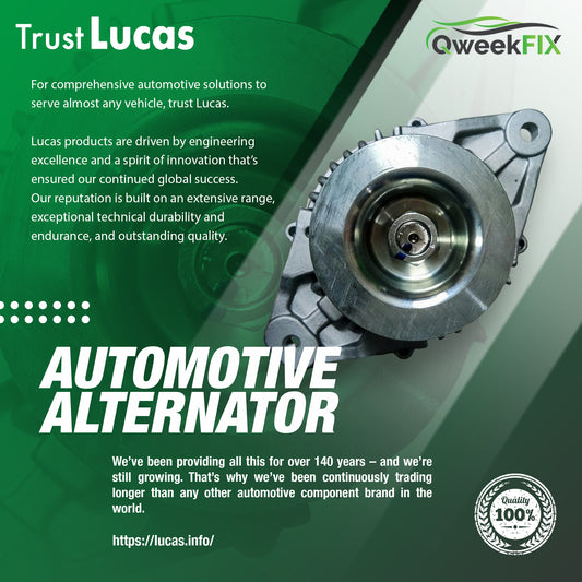 GENUINE LUCAS ALTERNATOR ASSEMBLY FOR HONDA CITY, JAZZ 1.5L 14-UP 95A 12V 5 Groove Oval 1 Pin
