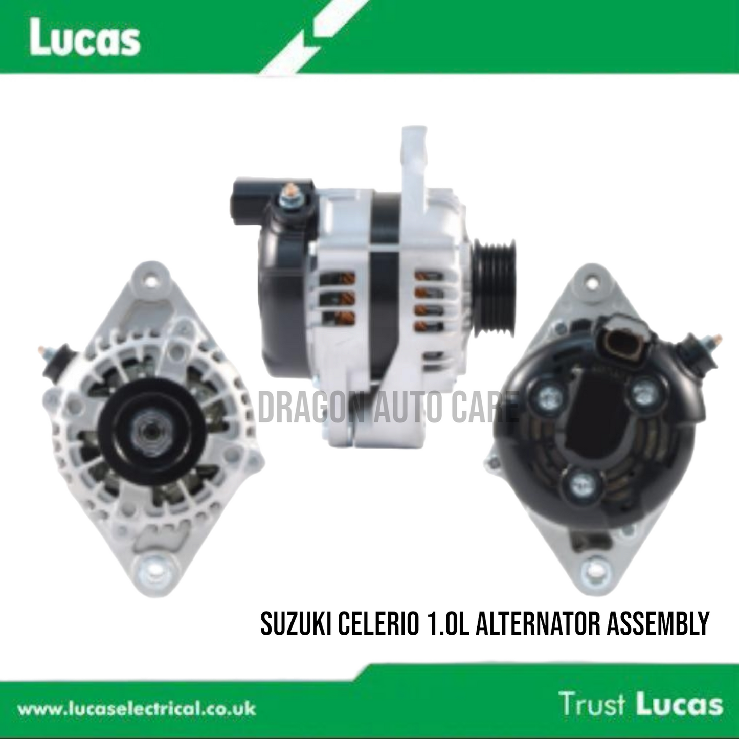 GENUINE LUCAS ALTERNATOR ASSEMBLY FOR Suzuki Celerio 1.0L 12V 5 Groove Square Socket