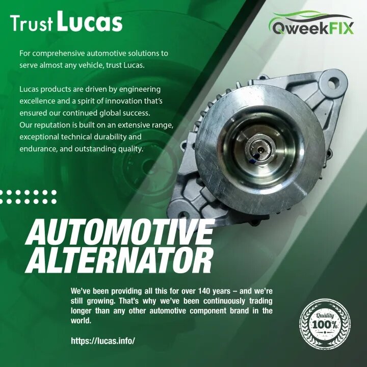 GENUINE LUCAS ALTERNATOR ASSEMBLY FOR TOYOTA COROLLA 4AFE 70A 12V 5 Groove